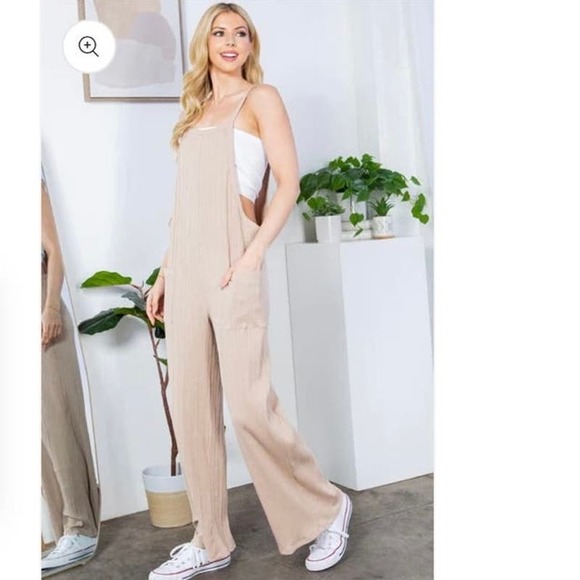 Orange Farm Ribbed Overalls - Picture 2 of 7